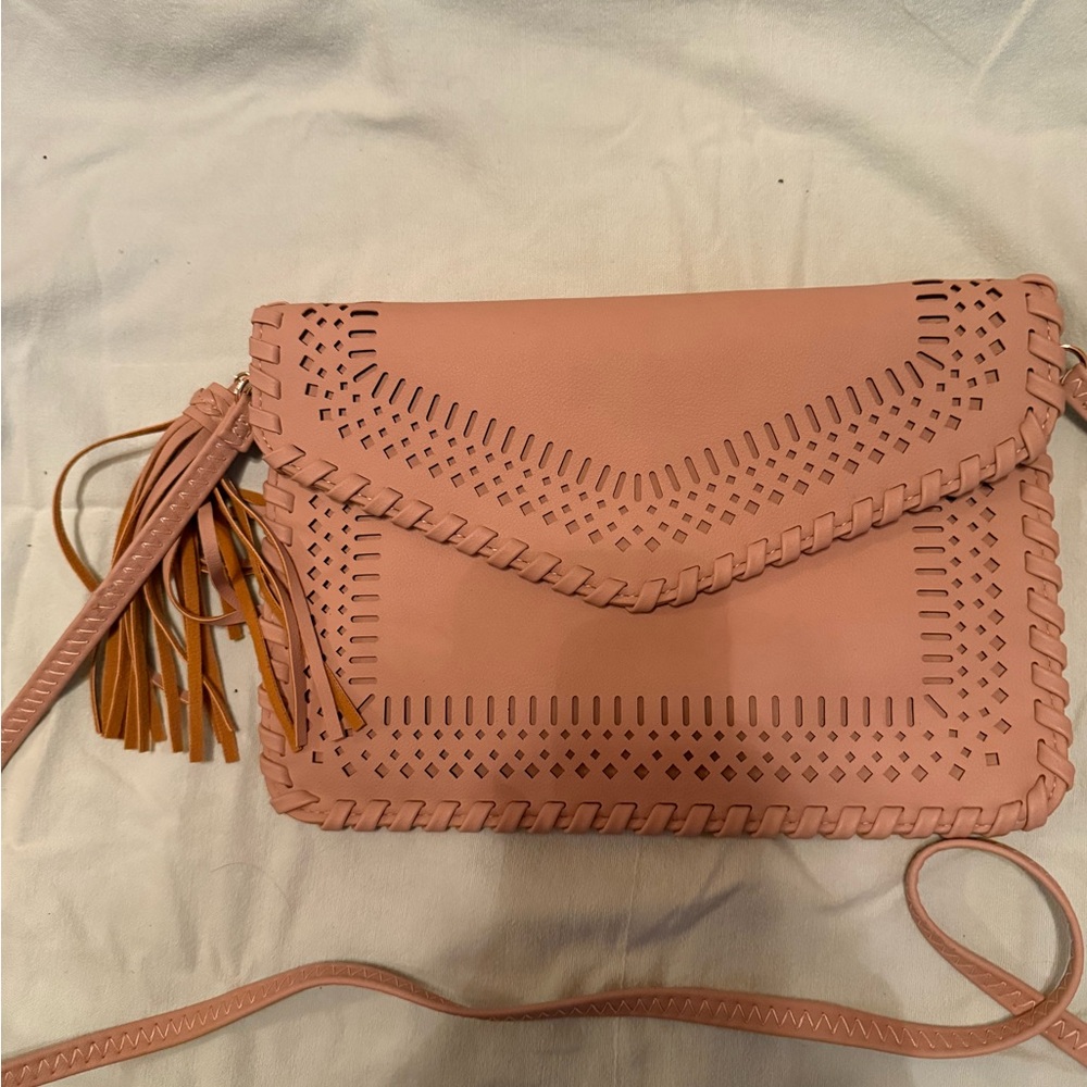 Pink Braided Women's Bag
